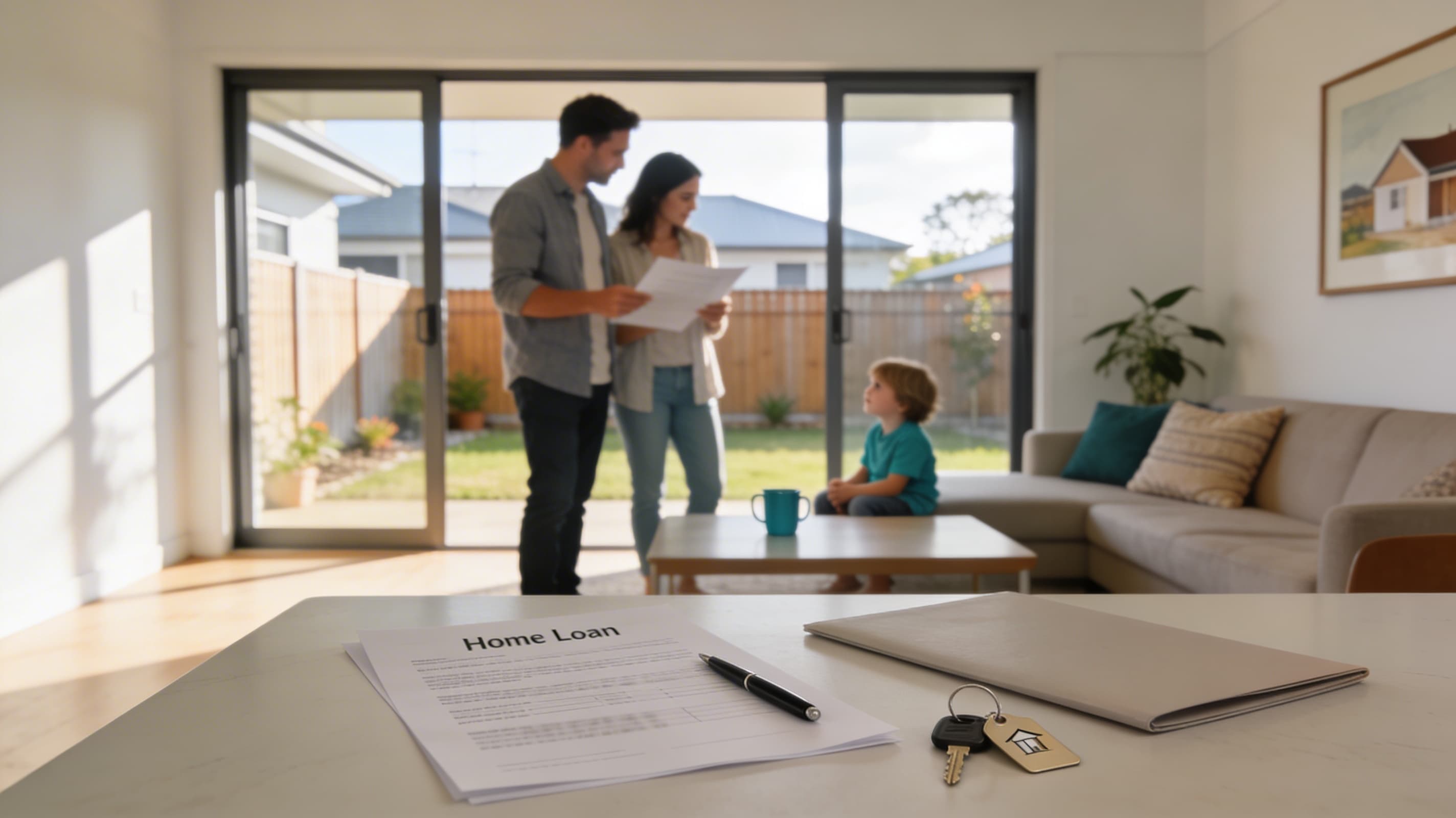 Australian owner-occupier homebuyers reviewing home loan options with a mortgage broker — general information