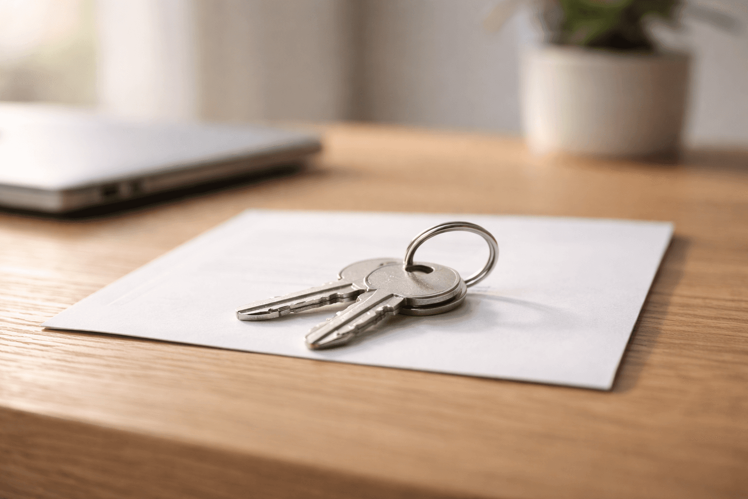 House keys on a desk with documents — symbolising settlement-ready home finance