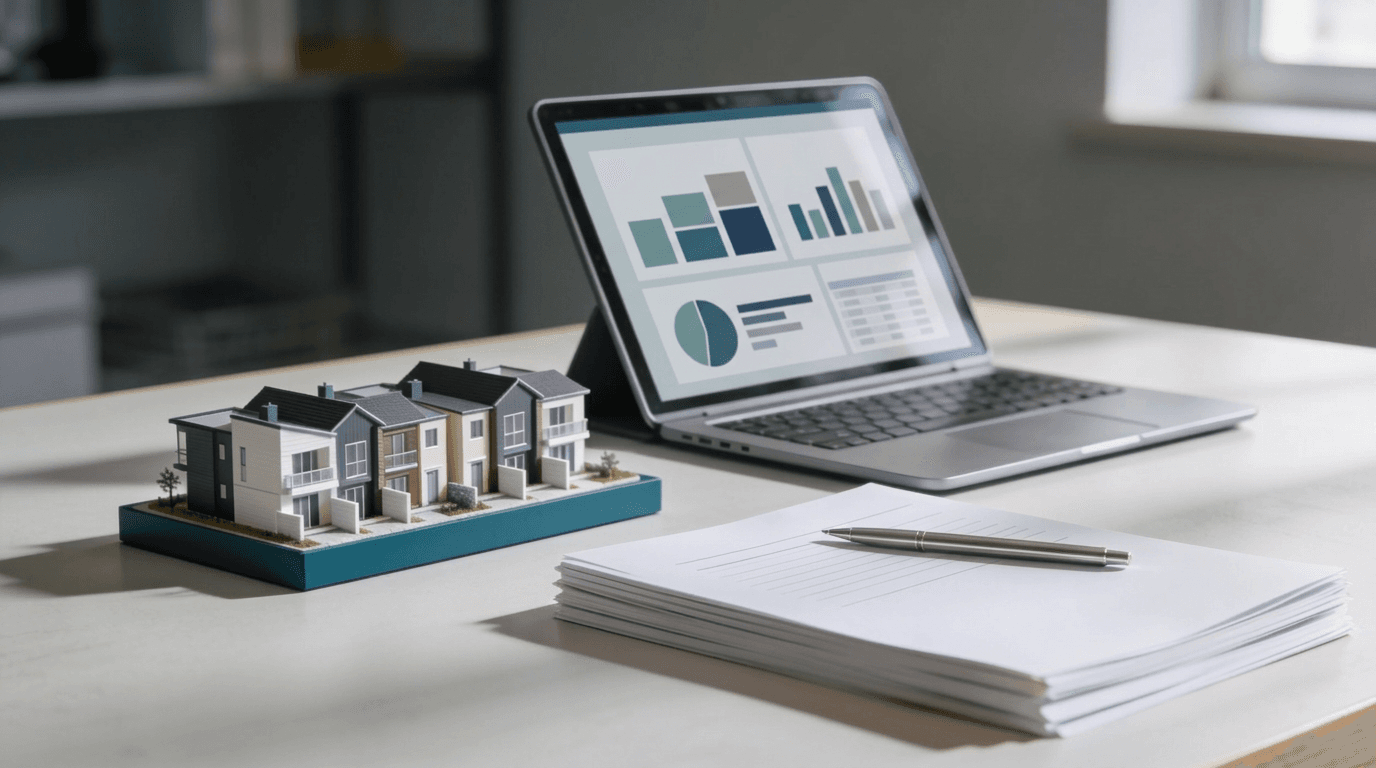 Investor reviewing property loan options, equity, and servicing with an Australian mortgage broker — general information